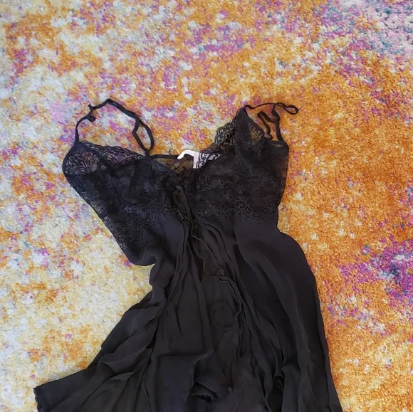 Victoria's secret black lace babydoll sheer dress. - Picture 5 of 8